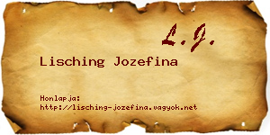 Lisching Jozefina névjegykártya